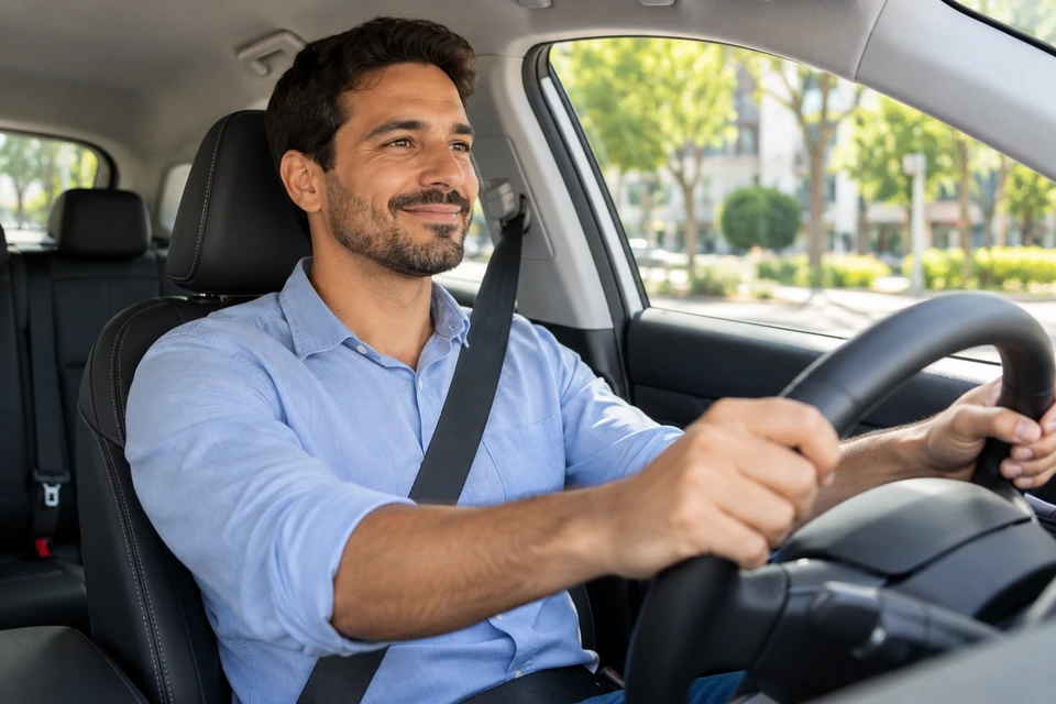 Motorista ao volante